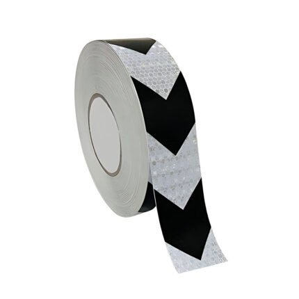 HIGH QUALITY BLACK AND WHITE PVC WEATHERPROOF ARROW REFLECTIVE ADHESIVE TAPE