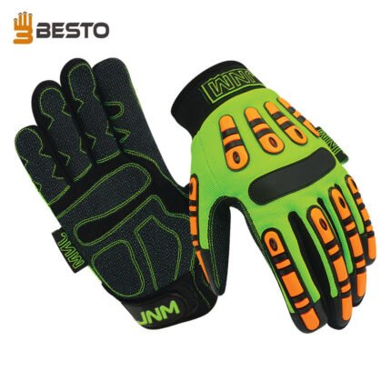 BESTO 1029 CUT LEVEL 5 IMPACT & CUT RESISTANT MECHANICAL HAZARD SAFETY LEATHER WORK GLOVES