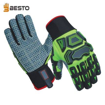 BESTO 1031 CUT LEVEL 6 IMPACT & CUT RESISTANT MECHANICAL HAZARD SAFETY LEATHER WORK GLOVES