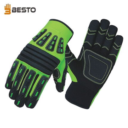 BESTO 1030 CUT LEVEL 3 IMPACT & CUT RESISTANT MECHANICAL HAZARD SAFETY LEATHER WORK GLOVES