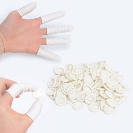 DISPOSABLE NON SLIP ANTI-STATIC LATEX FINGER COTS NATURAL RUBBER FINGERTIP PROTECTORS